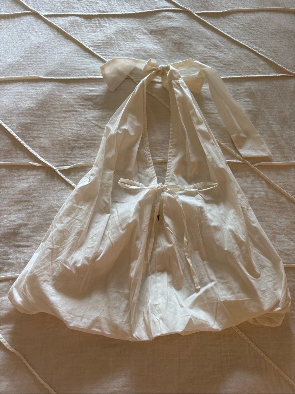NWT Women's Halter Tie-Back Top - Cream
